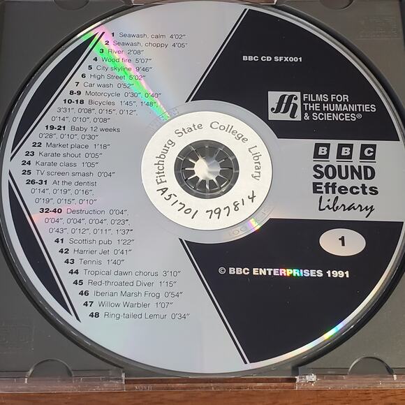 BBC Sound Effects Library Disc 1  CD 1991 - Picture 6 of 6